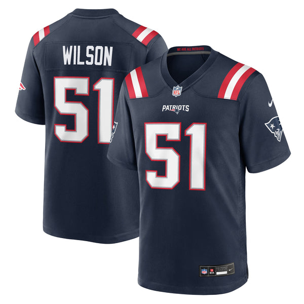New England Patriots Riley Wilson Nike Navy Team Game Jersey