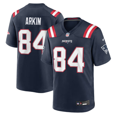 New England Patriots Tanner Arkin Nike Navy Team Game Jersey