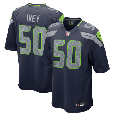 Seattle Seahawks Jared Ivey Nike College Navy Team Game Jersey