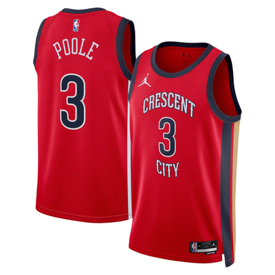 New Orleans Pelicans Jordan Brand Statement Edition Swingman Jersey - Red - Jordan Poole -