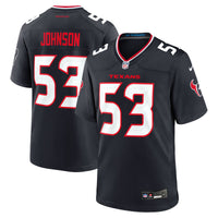 Houston Texans Caleb Johnson Nike Navy Team Game Jersey