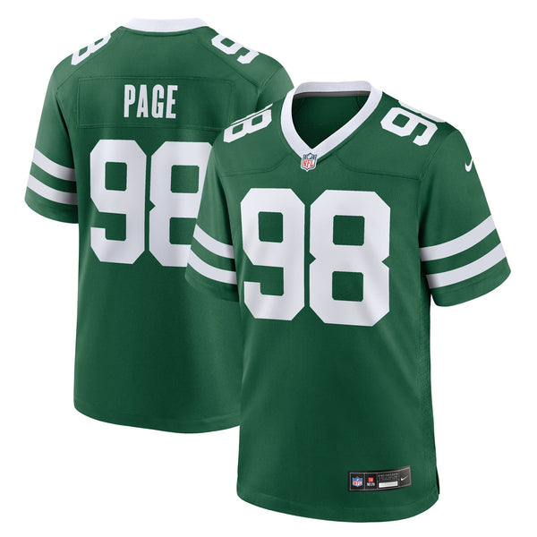 New York Jets Payton Page Nike Legacy Green Team Game Jersey