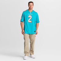 Miami Dolphins Malik Willis Aqua jersey – view 2