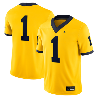 Michigan Wolverines Jordan Brand Alternate Game Football Jersey - Maize
