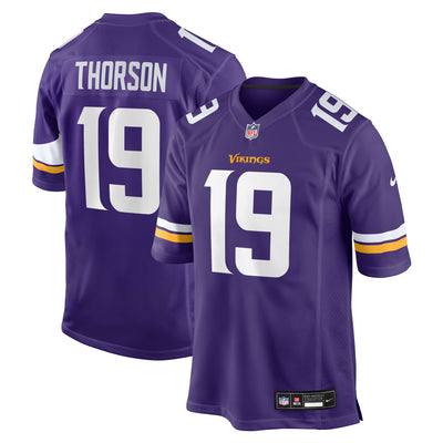 Minnesota Vikings Brett Thorson Nike Purple Team Game Jersey