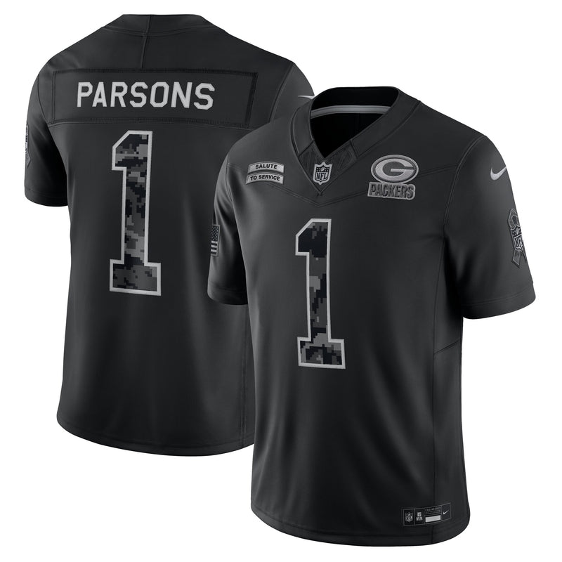 Green Bay Packers Micah Parsons Black jersey – view 1