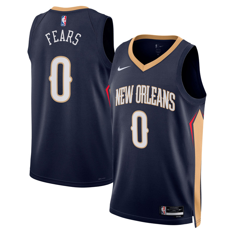 New Orleans Pelicans Nike Icon Edition Swingman Jersey - Navy - Jeremiah Fears -