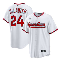 Cleveland Guardians Chase DeLauter Nike White Home Replica Jersey