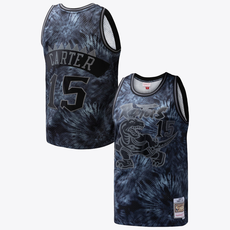 Toronto Raptors Mitchell & Ness Vince Carter 1998 Tie Dye Swingman Jersey - Black