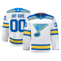 St. Louis Blues Fanatics White Away Authentic Pro Custom Jersey