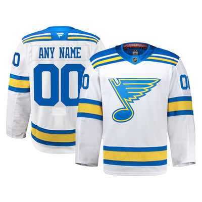 St. Louis Blues Fanatics White Away Authentic Pro Custom Jersey