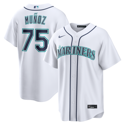 Seattle Mariners Andrés Muñoz Nike White Home Replica Jersey