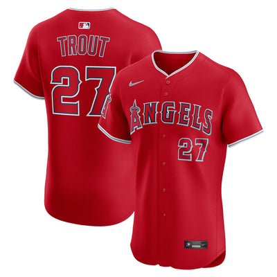Los Angeles Angels Mike Trout Nike Red Alternate Elite Jersey