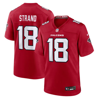Atlanta Falcons Jack Strand Nike Red Team Game Jersey