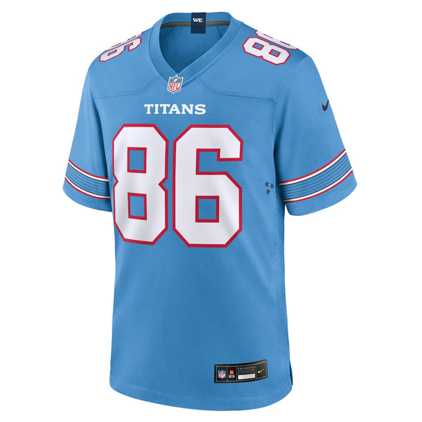 Tennessee Titans Kylen Granson Nike Light Blue Team Game Jersey