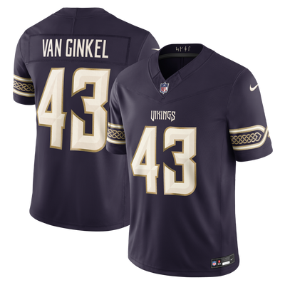 Minnesota Vikings Andrew Van Ginkel Nike Purple 2026 Rivalries Collection Printed Limited Jersey