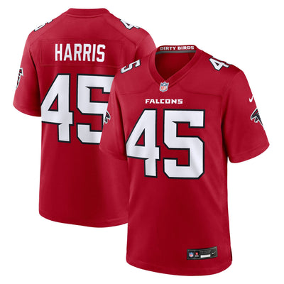 Atlanta Falcons Christian Harris Nike Red Team Game Jersey