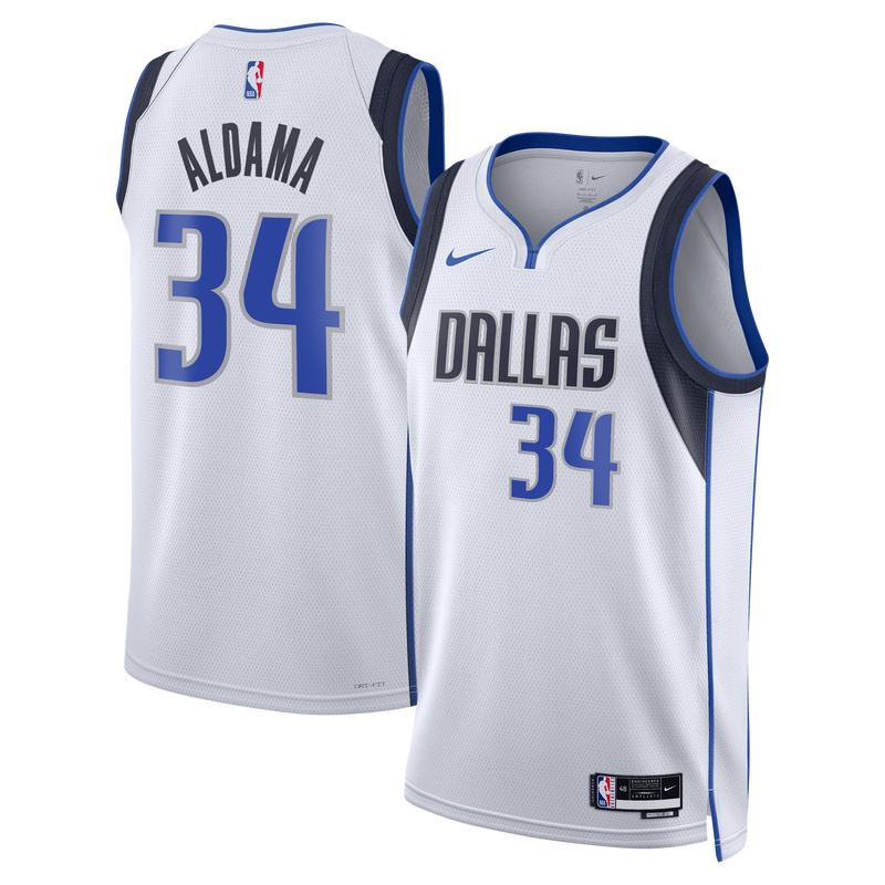 Dallas Mavericks Nike Association Edition Swingman Jersey - White - Santi Aldama -