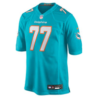 Miami Dolphins Caedan Wallace Aqua jersey – view 4