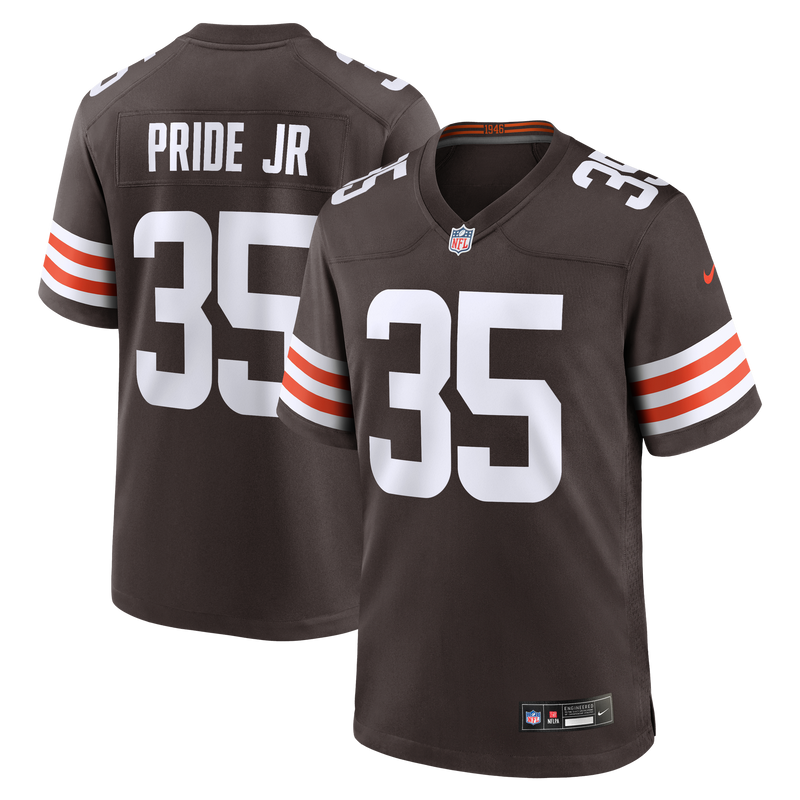 Cleveland Browns Toriano Pride Jr. Nike Brown Team Game Jersey