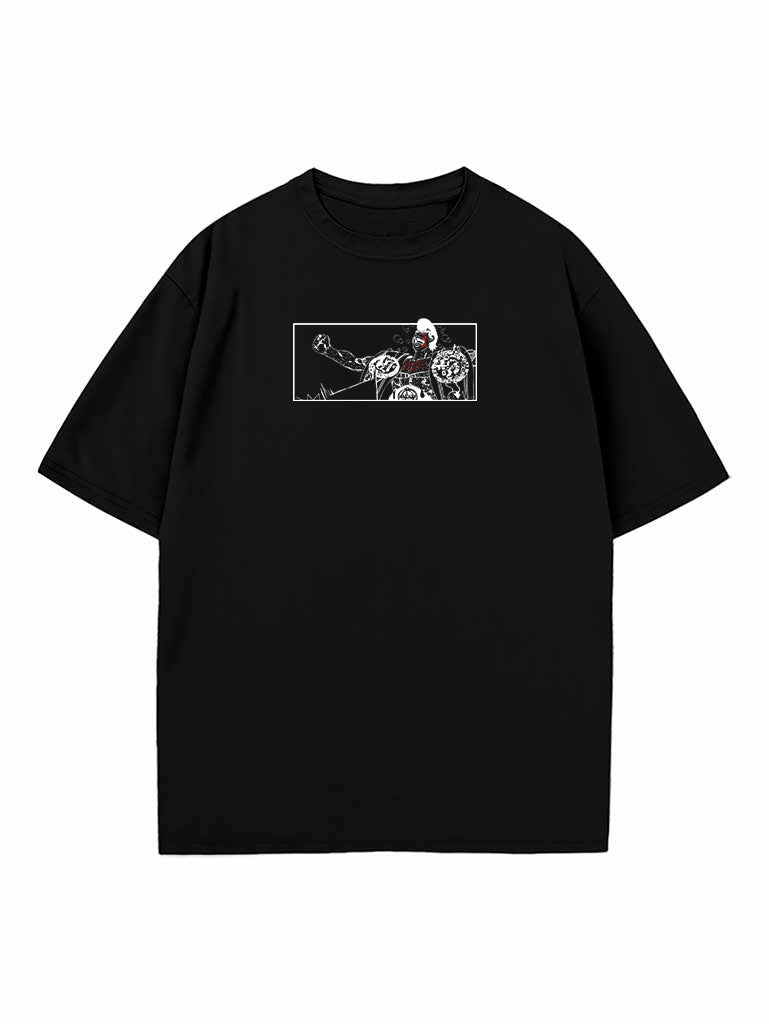 Black t-shirt with Mamoru Takamura Hajime No Ippo The Bear Slayer graphic – photo 2