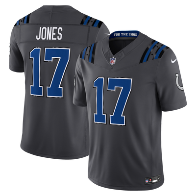 Indianapolis Colts Daniel Jones Nike Anthracite 2026 Rivalries Collection Printed Limited Jersey