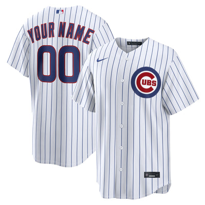 Chicago Cubs Nike White Home Stadium Custom Jersey