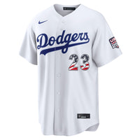Fourth of July Los Angeles Dodgers Kyle Tucker Nike White USA 250 Stadium Jersey