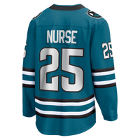 San Jose Sharks Darnell Nurse Fanatics Teal Home Breakaway Jersey