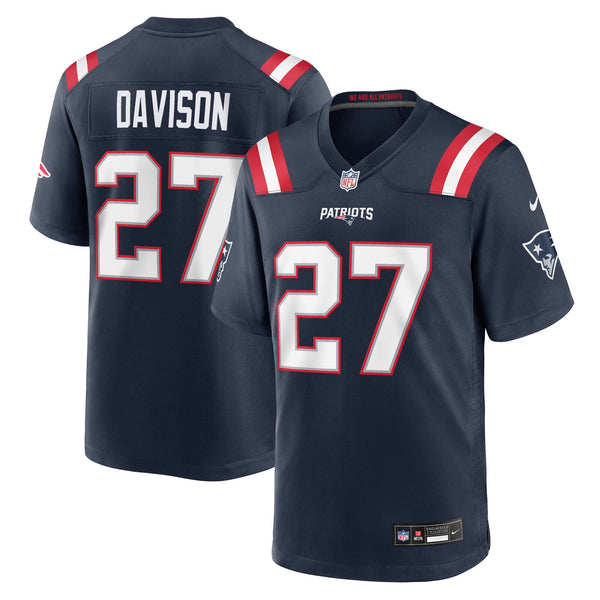 New England Patriots Elliott Davison Nike Navy Team Game Jersey
