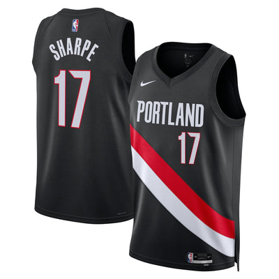 Portland Trail Blazers Nike Replica Icon Edition Swingman Jersey - Black - Shaedon Sharpe -