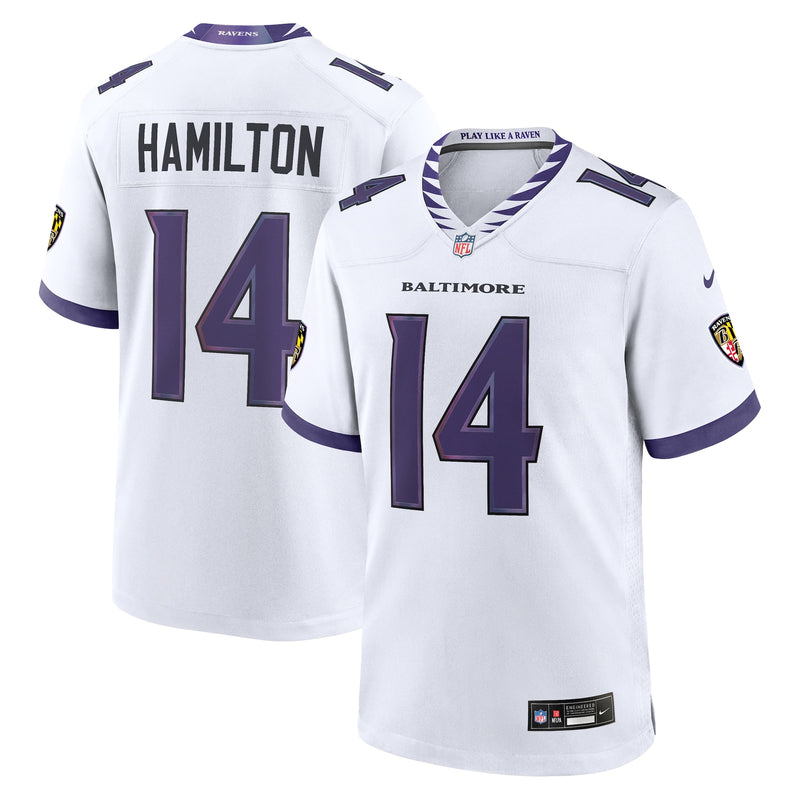 Baltimore Ravens Kyle Hamilton White jersey – view 1