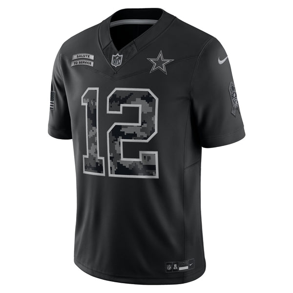 Dallas Cowboys Roger Staubach Nike Black 2026 Salute to Service Retired Player Printed Limited Jersey