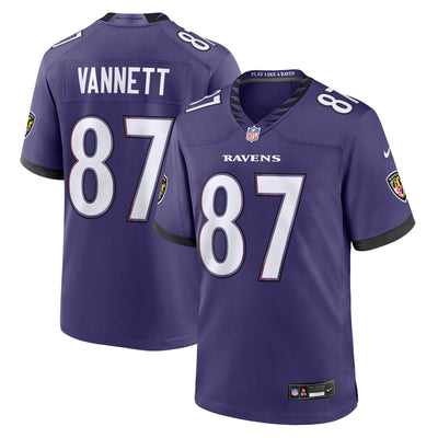 Baltimore Ravens Nick Vannett Nike Purple Team Game Jersey
