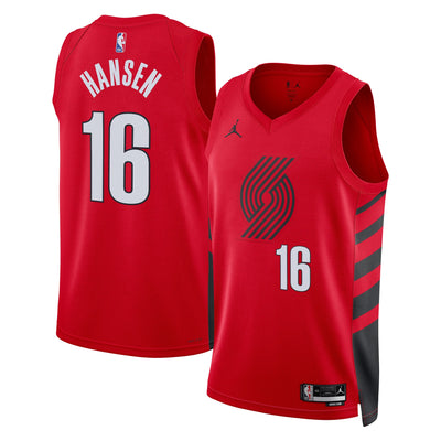 Portland Trail Blazers Jordan Brand Statement Edition Swingman Jersey - Red - Yang Hansen -