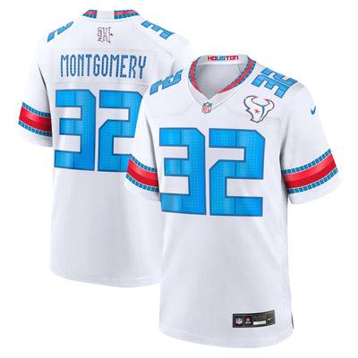 Houston Texans David Montgomery Nike White 2026 Rivalries Collection Game Jersey