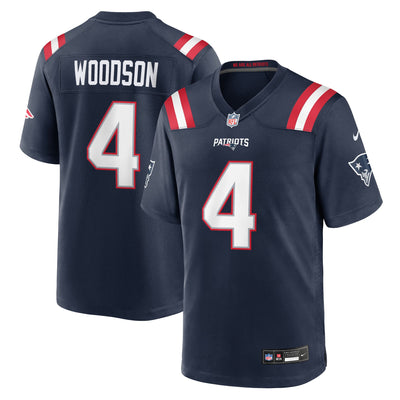 New England Patriots Craig Woodson Nike Navy Team Game Jersey