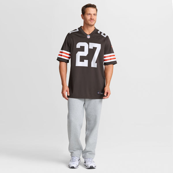 Cleveland Browns John Saunders Jr Nike Brown Team Game Jersey