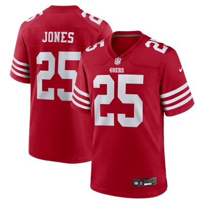 San Francisco 49ers Jack Jones Nike Scarlet Team Game Jersey
