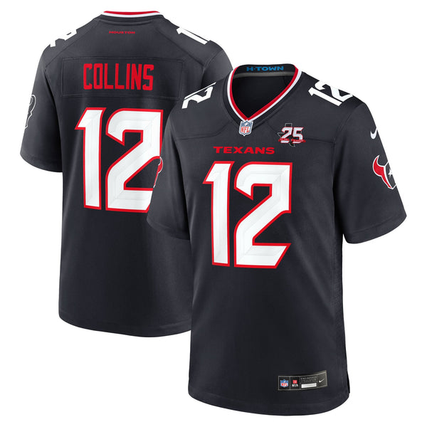 Houston Texans Nico Collins Nike Navy Team 25th Season Game Jersey
