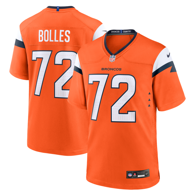 Denver Broncos Garett Bolles Nike Orange Team Game Jersey