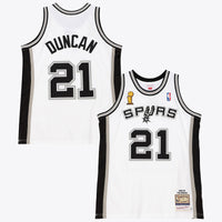 San Antonio Spurs Mitchell & Ness Tim Duncan 2002 Home Finals Authentic Jersey - White