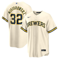Milwaukee Brewers Jacob Misiorowski Cream jersey – view 2