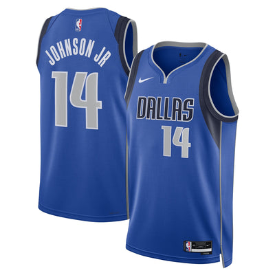 Dallas Mavericks Nike Icon Swingman Jersey - Blue - Morez Johnson Jr. -