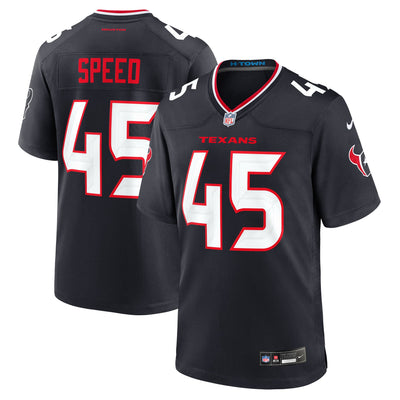 Houston Texans E.J. Speed Nike Navy Team Game Jersey