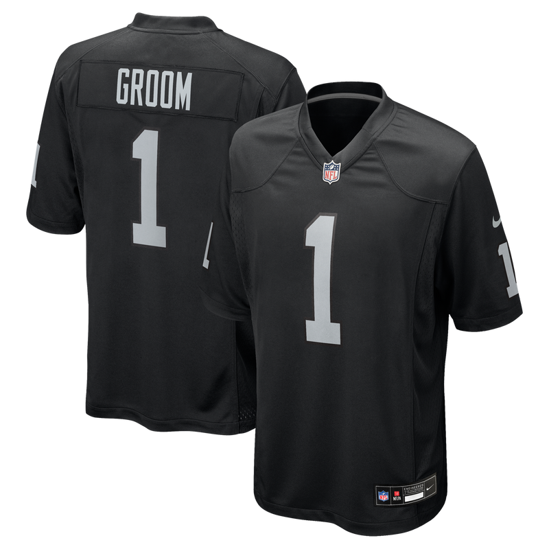 Las Vegas Raiders Number 1 Groom Nike Black Game Jersey
