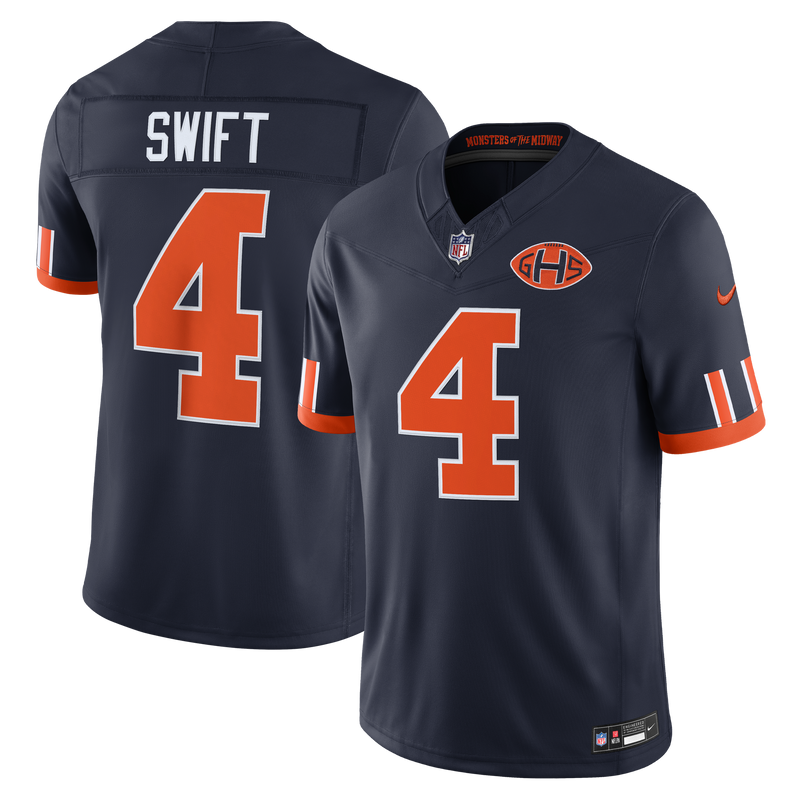 Chicago Bears D'Andre Swift Nike Navy 2026 Rivalries Collection Printed Limited Jersey