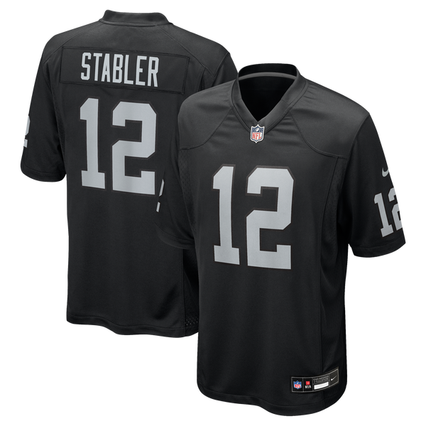 Las Vegas Raiders Ken Stabler Nike Black Game Retired Player Jersey