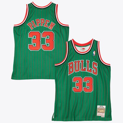 Chicago Bulls Mitchell & Ness Scottie Pippen 1995 Reload Swingman Authentic Jersey - Green