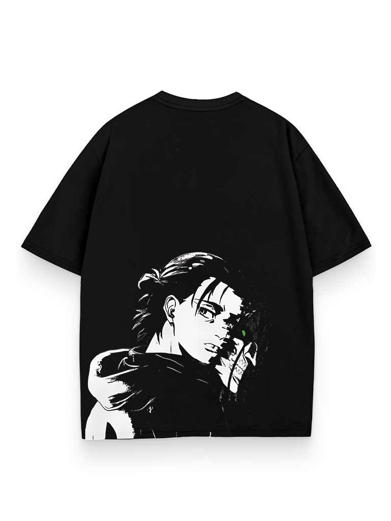 Black t-shirt with Eren Yeager Attack On Titan Wings of Freedom graphic – photo 1
